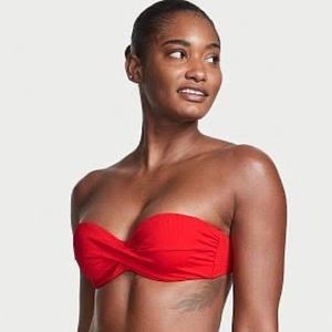 LIPS Bandeau Twist Bikini Top Size L